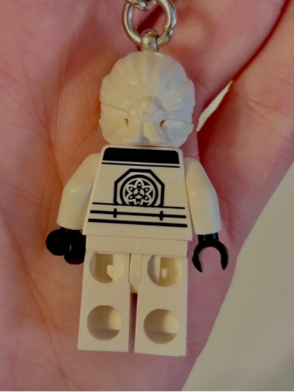 Lego Ninjago Zane 853695 Exclusive Movie Keychain Keyring Minifigure Retired
